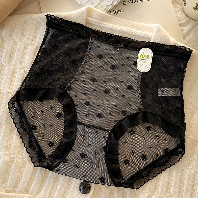 Plus-size gaćice od frančuske čipke, visoki pojas, prozračan materijal, pamuk podstava u preponama