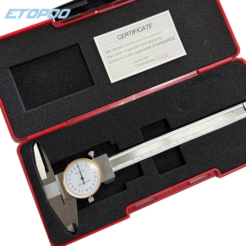Etopoo Caliper vernier extins cu indicator pe cadran și fălci superioare prelungite