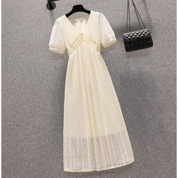 Suve imetamiskleit - keskmise pikkusega, lühikesed varrukad, kõrge kaelus, Korea tänav hipster stiil, 90–95% puuvill