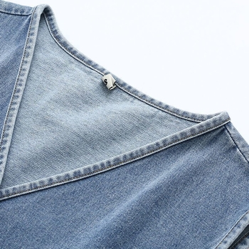 Ženski chenille prsluk s polo ovratnikom, kopčanje na jedan gumb, 50–70% spandexa