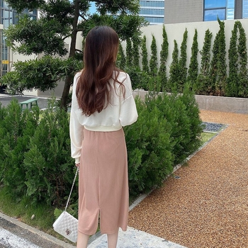 Двучастков комплект за кърмене: рокля със презрамки в стил суитшър, пролетно-есенен модел, ръкави ¾, яка polo.