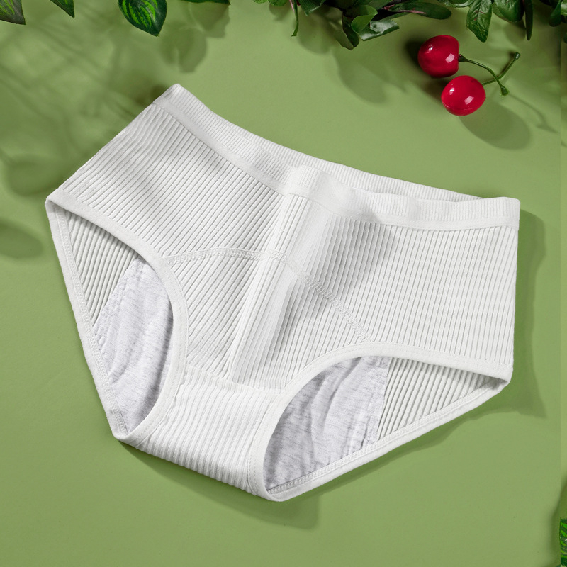 Menstrualne gaćice protiv propuštanja sa srednjom visinom struka, glavni materijal 92% pamuk, podstava prepona 100% pamuk, jednobojne, za mlađe žene