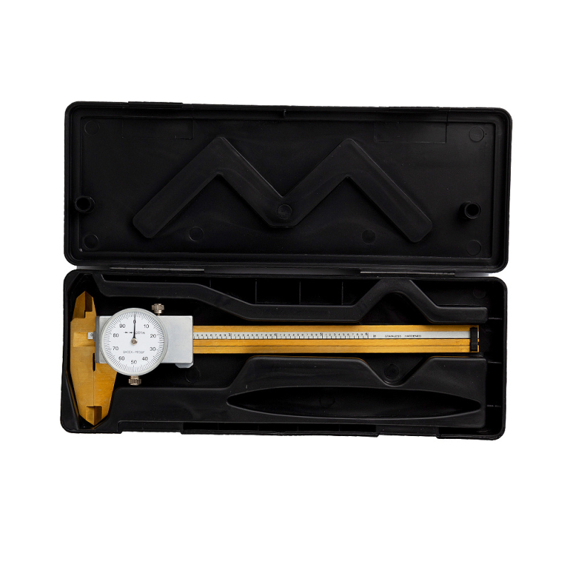 JAVIER caliper vernier cu cadran, placat cu titan, rezoluție 0,02 mm