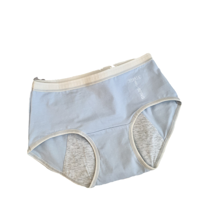 Lenjerie intimă menstruală pentru femei, antibacteriană, protecție anti-scurgeri, din bumbac 60s, tricot, talie medie