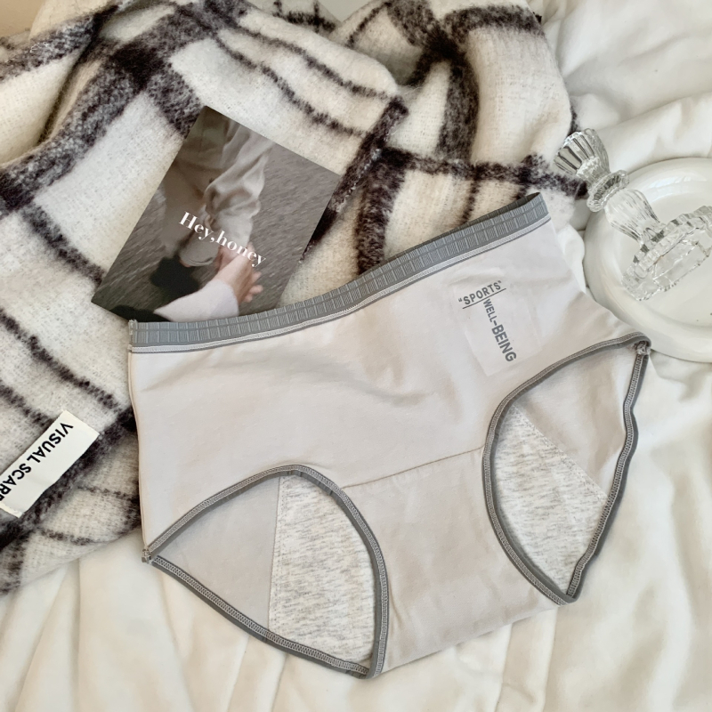 Lenjerie intimă menstruală pentru femei, antibacteriană, protecție anti-scurgeri, din bumbac 60s, tricot, talie medie