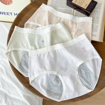 Slip din bumbac pentru fete, protecție împotriva scurgerilor, căptușeală din viscoză 100%, uscare rapidă, talie medie