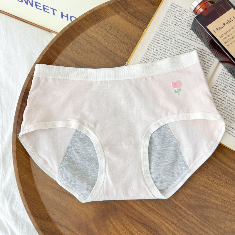 Slip din bumbac pentru fete, protecție împotriva scurgerilor, căptușeală din viscoză 100%, uscare rapidă, talie medie
