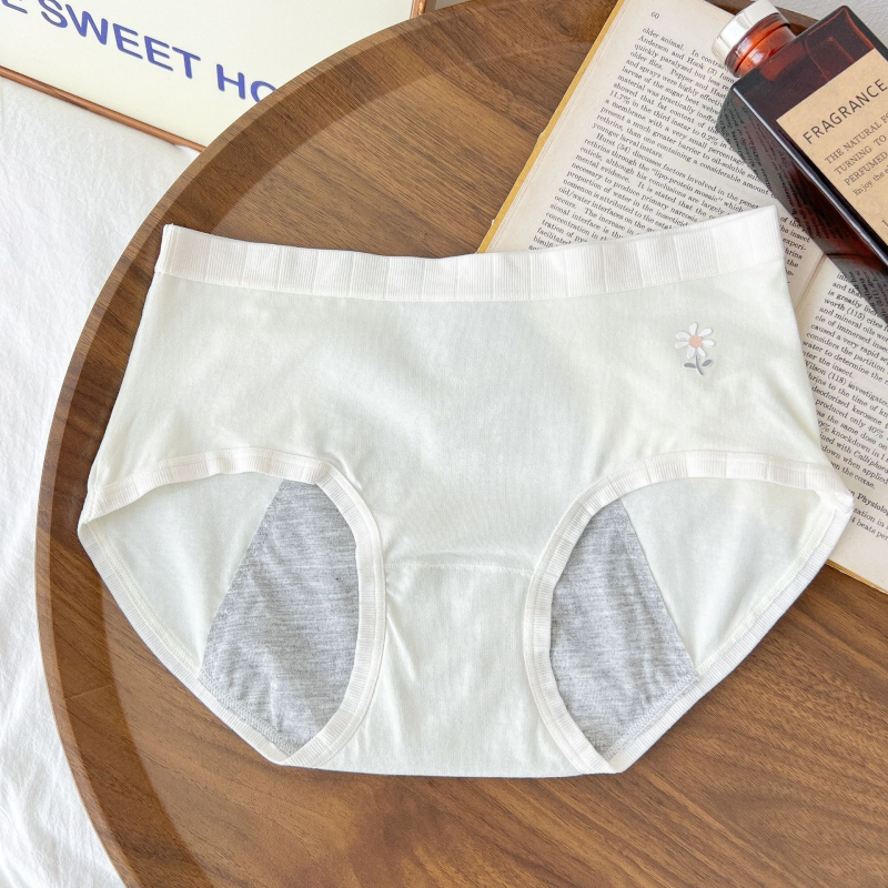 Slip din bumbac pentru fete, protecție împotriva scurgerilor, căptușeală din viscoză 100%, uscare rapidă, talie medie