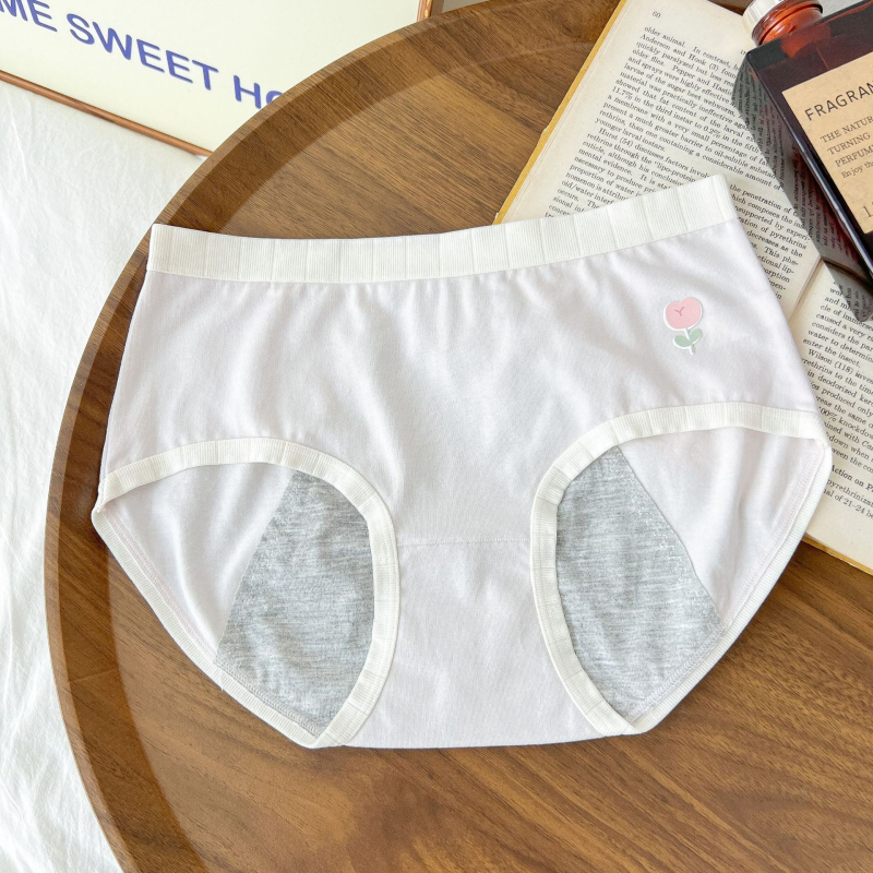 Slip din bumbac pentru fete, protecție împotriva scurgerilor, căptușeală din viscoză 100%, uscare rapidă, talie medie