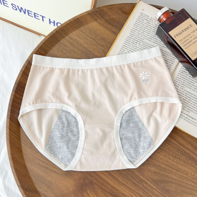 Slip din bumbac pentru fete, protecție împotriva scurgerilor, căptușeală din viscoză 100%, uscare rapidă, talie medie
