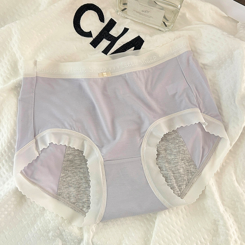 Дамски периодни бельо от модал, средно висока талия, против протичане, дишащи и антибактериални; чатална част 100% вискоза