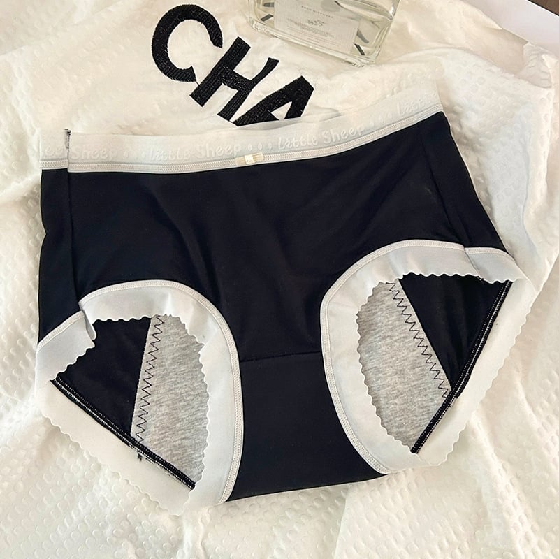 Дамски периодни бельо от модал, средно висока талия, против протичане, дишащи и антибактериални; чатална част 100% вискоза