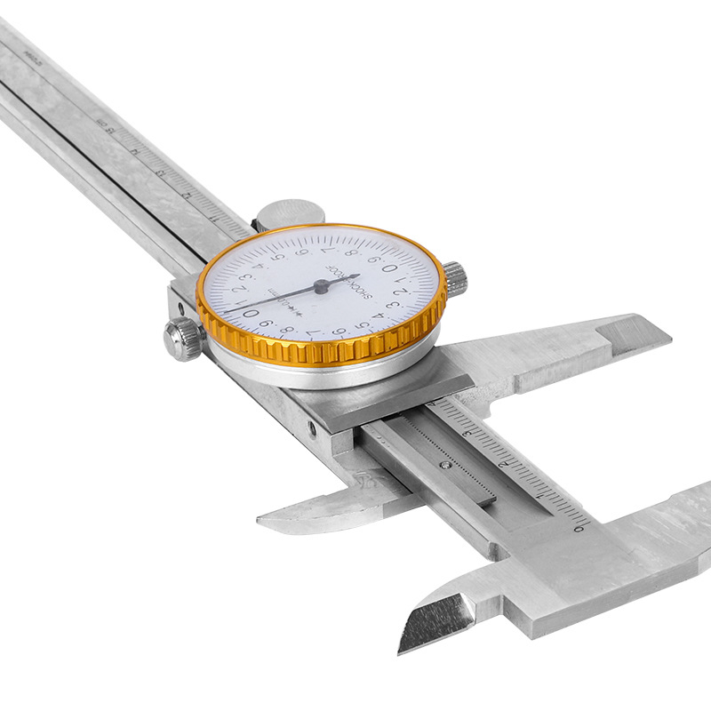 CNSTZBC Индустриален удароустойчив калипер от неръждаема стомана с циферблат