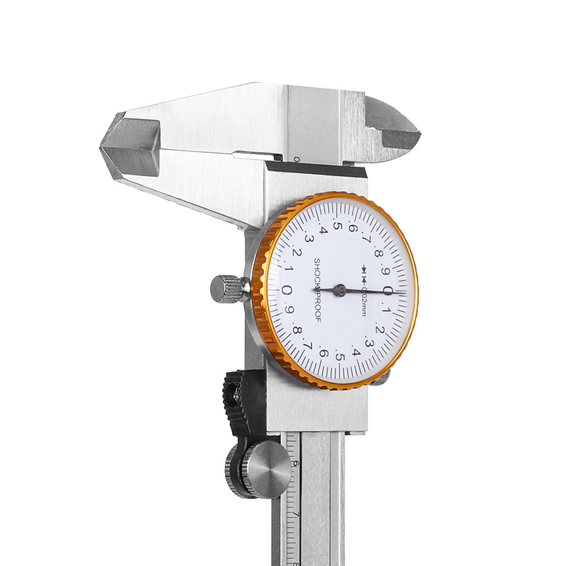 CNSTZBC Индустриален удароустойчив калипер от неръждаема стомана с циферблат