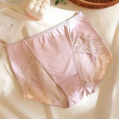 Žensko menstrualno donje rublje, nepropusno tijekom mjesečnice, čipkasti materijal od mliječne svile, plus veličina do 100 kg