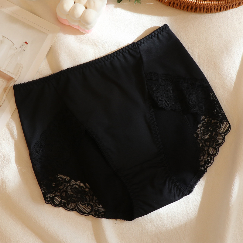 Žensko menstrualno donje rublje, nepropusno tijekom mjesečnice, čipkasti materijal od mliječne svile, plus veličina do 100 kg
