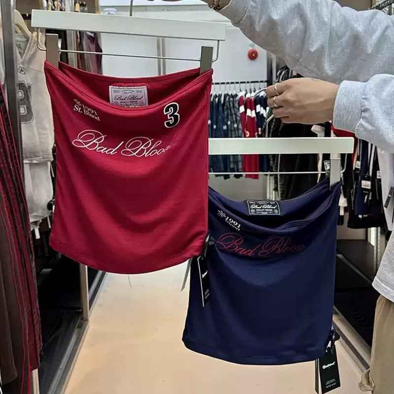 Дамски тръбен топ, памук, 80–90% памук, тясна кройка, букви/текст принт, уличен хипстър стил