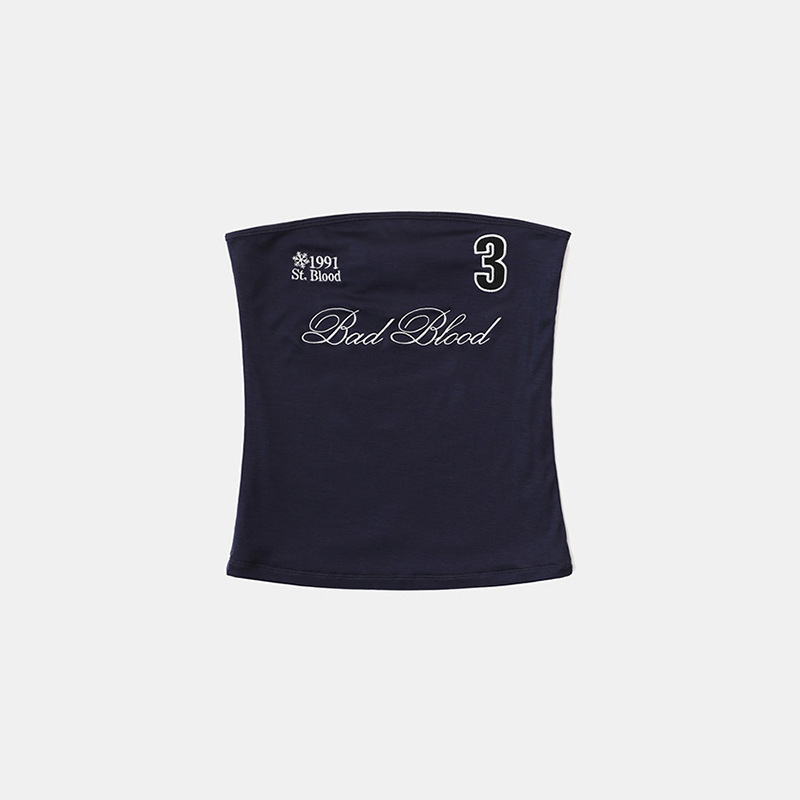 Дамски тръбен топ, памук, 80–90% памук, тясна кройка, букви/текст принт, уличен хипстър стил