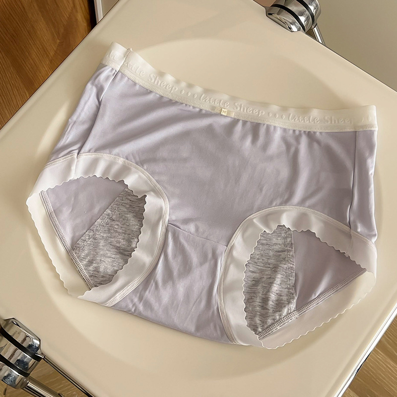 Ženske menstrualne gaćice od modalnog materijala s zaštitom od curenja, širokog i visokog kroja, pamukom podstavljenim u preponama