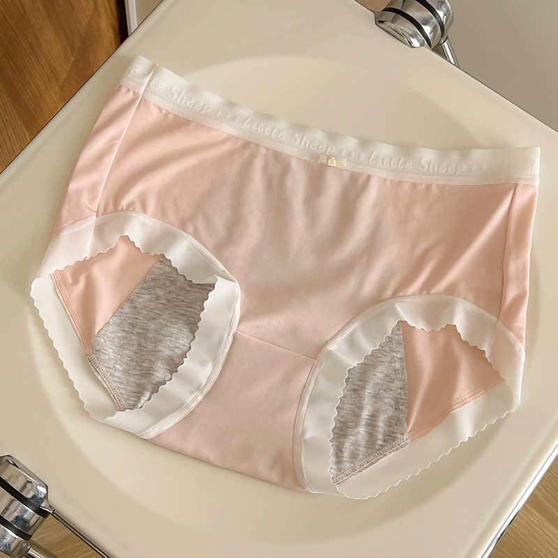 Ženske menstrualne gaćice od modalnog materijala s zaštitom od curenja, širokog i visokog kroja, pamukom podstavljenim u preponama