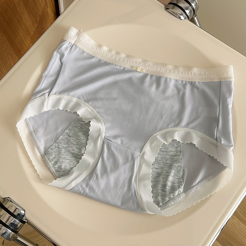 Ženske menstrualne gaćice od modalnog materijala s zaštitom od curenja, širokog i visokog kroja, pamukom podstavljenim u preponama
