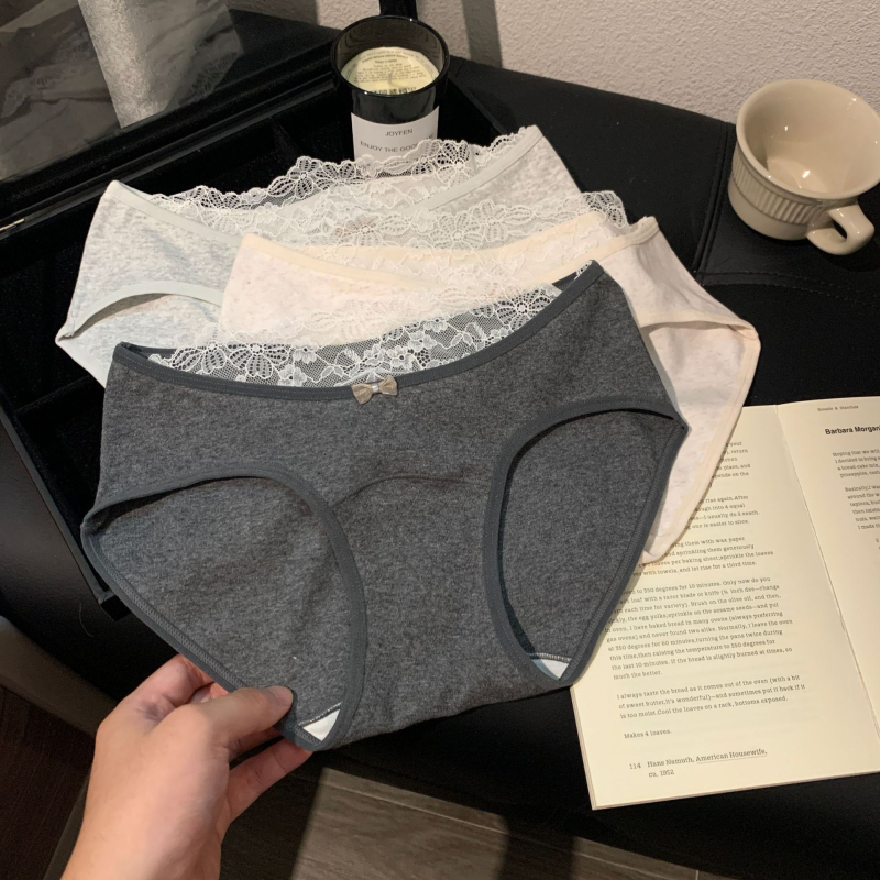 Γυναικείά βρακάκια σε ιαπωνικό στυλ, αναπνέον βαμβάκι, πλεκτά, με βαμβακερή επένδυση καβάλου, μεσαία ζώνη, μονόχρωμα