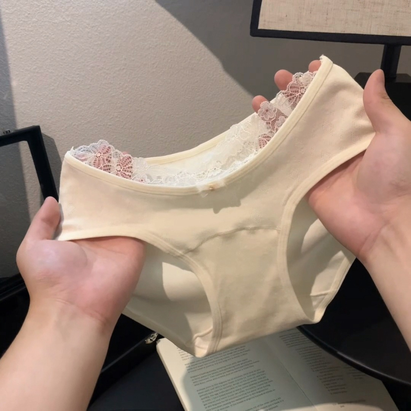 Γυναικείά βρακάκια σε ιαπωνικό στυλ, αναπνέον βαμβάκι, πλεκτά, με βαμβακερή επένδυση καβάλου, μεσαία ζώνη, μονόχρωμα