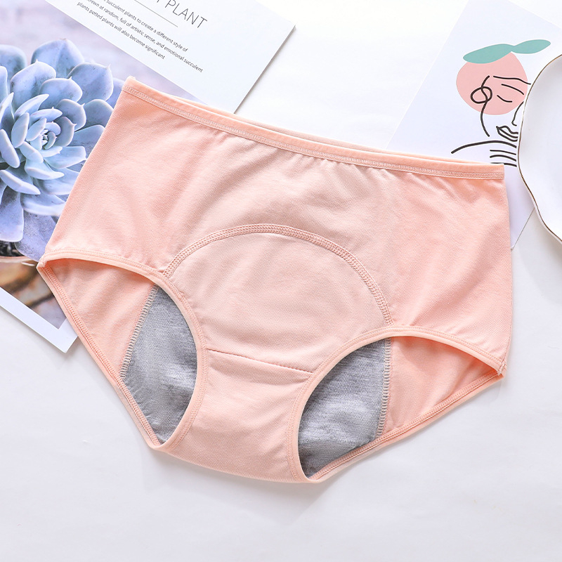 Ženske pamukaste menstrualne gaćice, prozračne, srednje visoke struka, zaštita od curenja, podstava od viskoze 82%, 95% pamuk