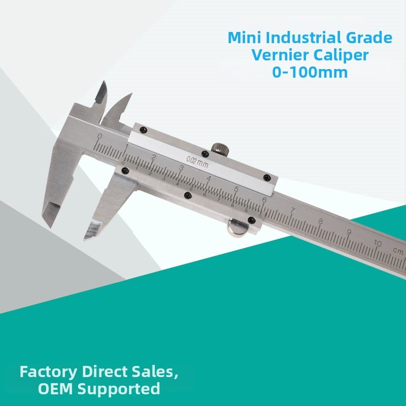 Vernier tolómérő, ipari minőségű mechanikus, 0-100 mm tartomány