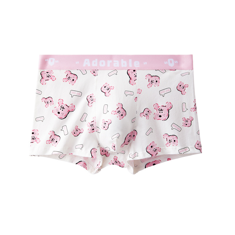 Muške bokserice Pink gun – antibakterijske, pamuk, anime uzorak, srednji pojas