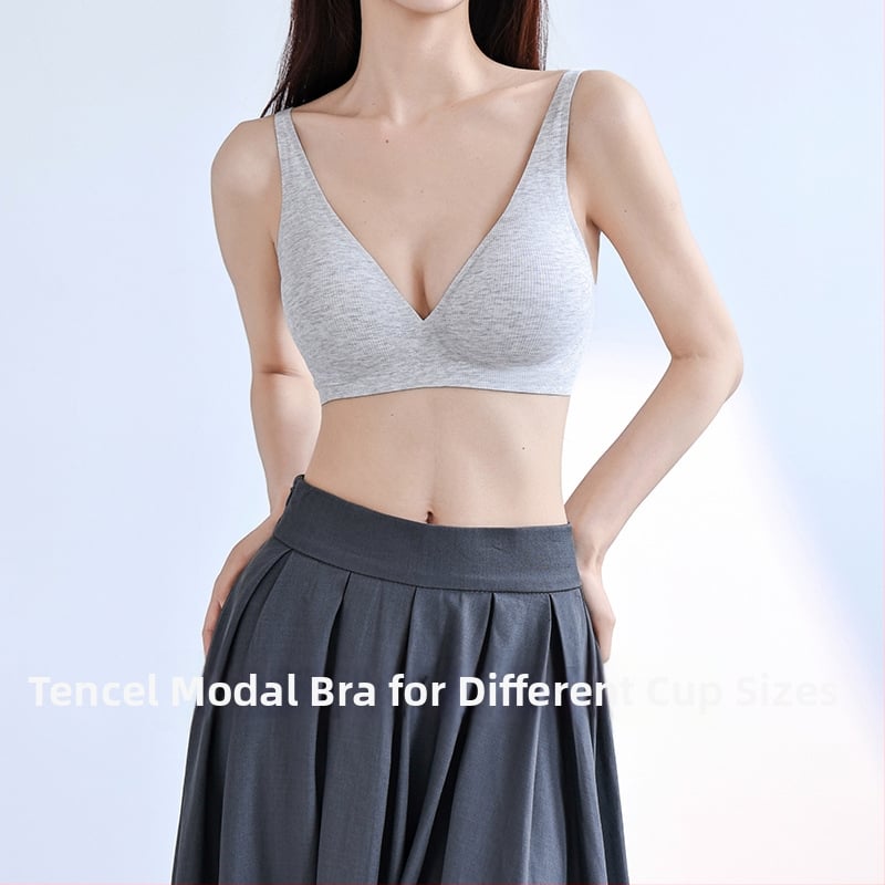Σουτιέν χωρίς ραφές από Modal, πλήρες Κύπελλο, λεπτές φόρμες καλύμματα, πίσω διπλό κούμπωμα