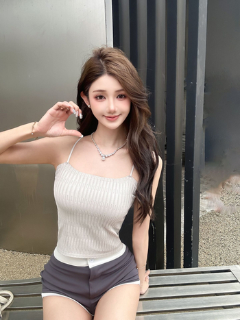 Camisole Tube Top s vezicama - Ice Silk, najlon 80–90% / Spandeks 30–50%, srednja duljina