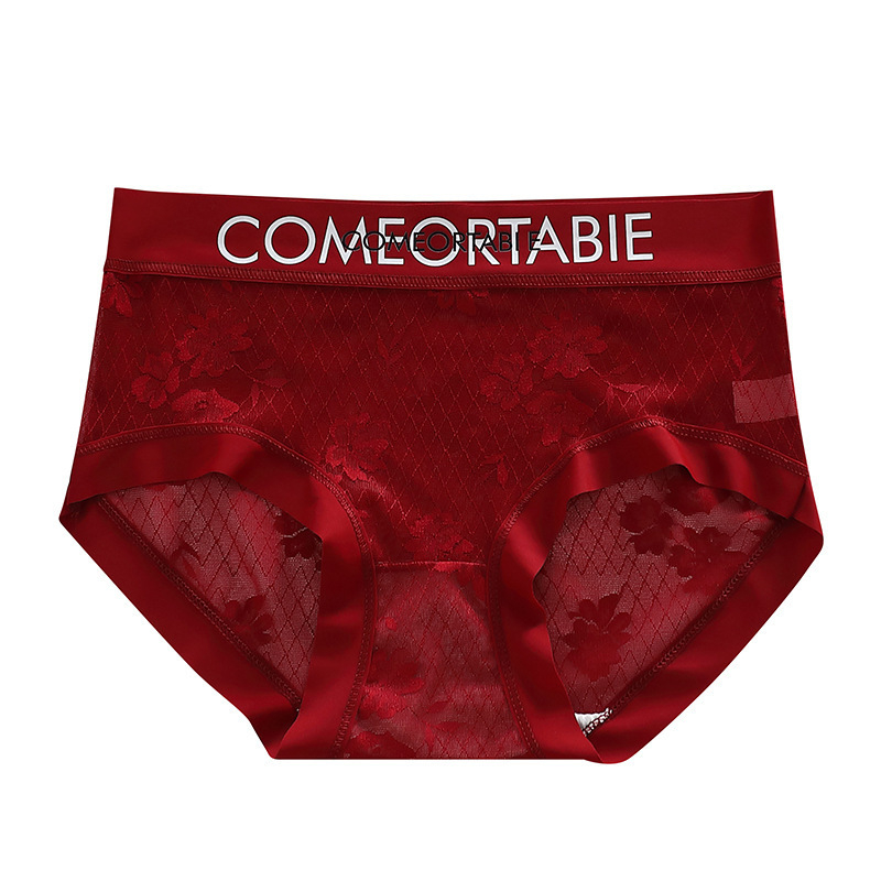 Γυναικείες εσώρουχα από νάιλον με μεσαία μέση, μοτίβο κειμένου (γράμματα/αριθμοί), ύφασμα 70-80% νάιλον, επένδυση καβάλου βισκόζη, διαπνέουσα, γρήγορο στέγνωμα, αντιβακτηριακό.