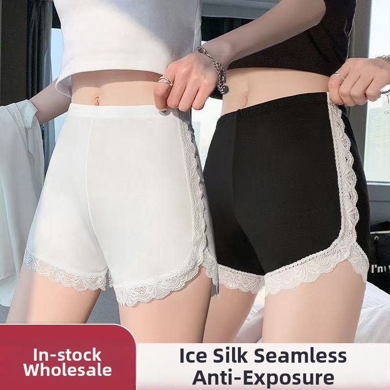 Dámske bezpečnostné šortky Ice Silk, stredný pás, bezšvové, podšívka Ice Silk