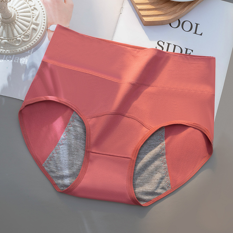 Chilot menstrual femei, anti-scurgere, talie înaltă, stil bikini, din Milk Silk, material principal 95% bumbac, căptușeală zonei genitale 95% bumbac, uscare rapidă