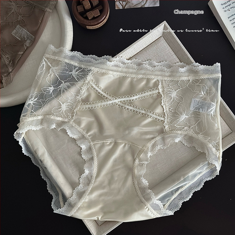 Ženske gaćice od najlona s pamukom uložkom, srednji struk, pletene, prozračne
