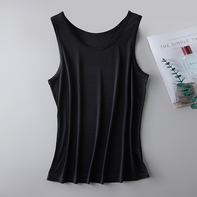 Muška svilena vest s okruglim izrezom, dvostruko pletena svila, 100% svila od mulberry, tanak prozračan materijal (100% svila; okrugli izrez; dvostruko pletena svila; tanak prozračni materijal)