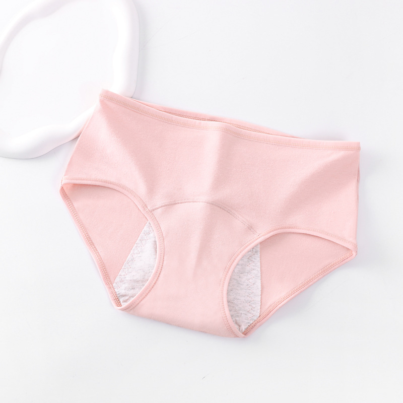 Žensko menstrualno donje rublje od pamuka, antibakterijsko, protiv curenja, srednje visoki struk