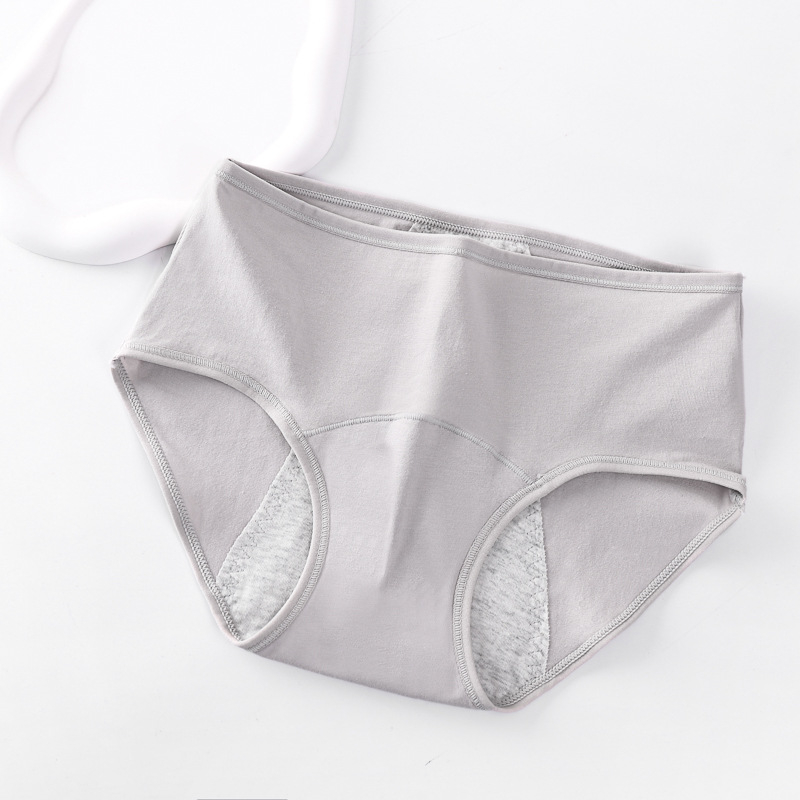 Žensko menstrualno donje rublje od pamuka, antibakterijsko, protiv curenja, srednje visoki struk