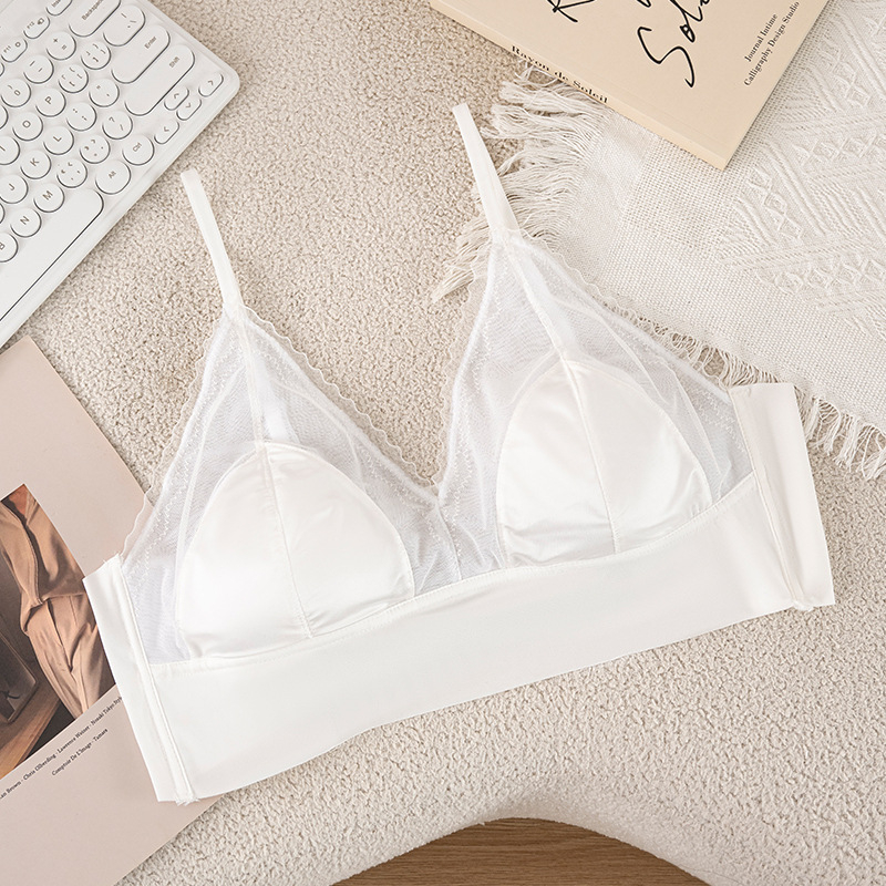 Nova plus veličine luksuzni čipkasti bandeau grudnjak s integriranim košaricama, seksi leđa, tanak stil