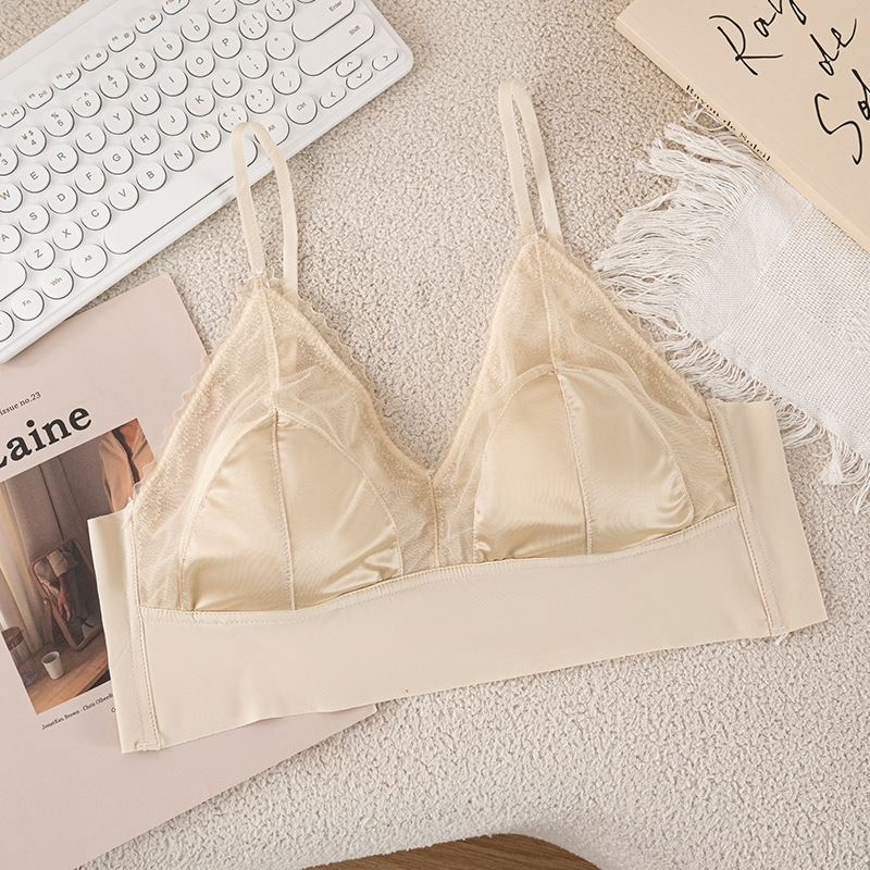 Nova plus veličine luksuzni čipkasti bandeau grudnjak s integriranim košaricama, seksi leđa, tanak stil