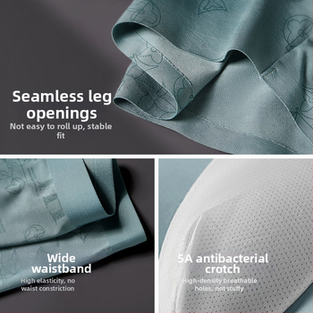 Modalne antibakterijske muške bokserice, prozračne, bez bočnih šavova, srednjeg struka