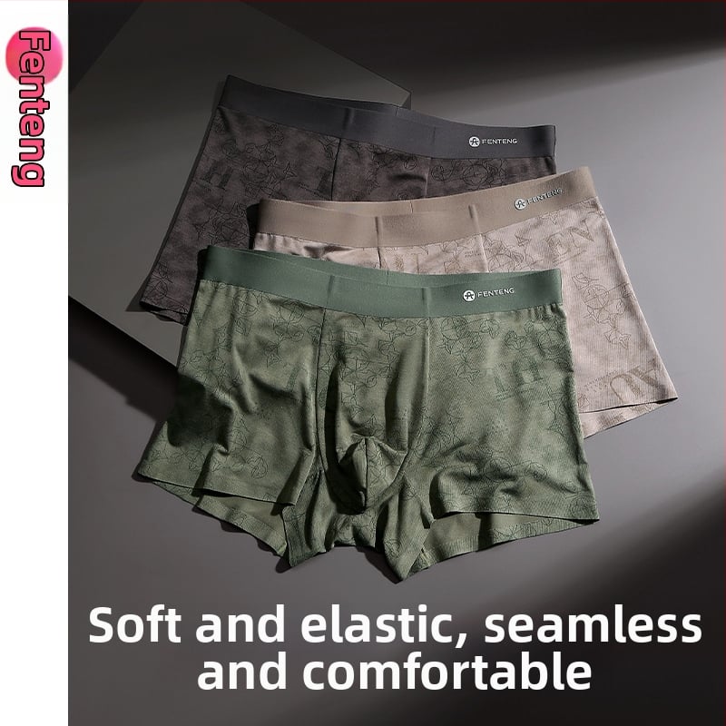 Modalne antibakterijske muške bokserice, prozračne, bez bočnih šavova, srednjeg struka