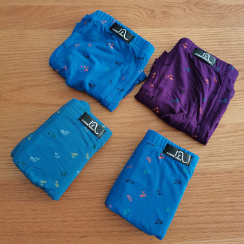 Boxer bărbați – 100% bumbac, talie medie, țesătură simplă, model flori rupte