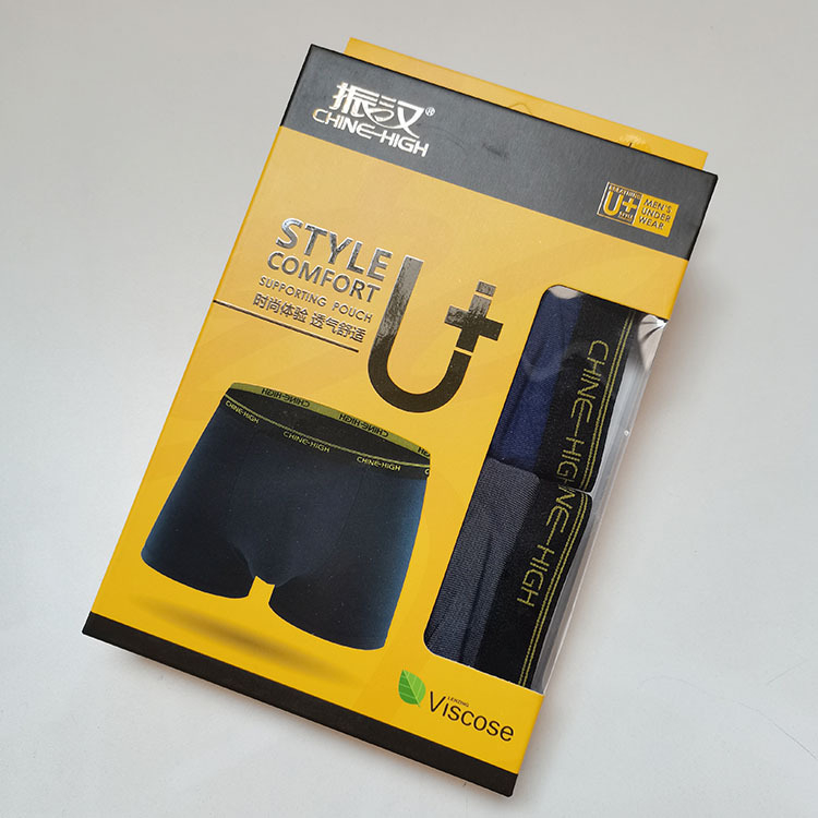 Boxer bărbați – 100% bumbac, talie medie, țesătură simplă, model flori rupte