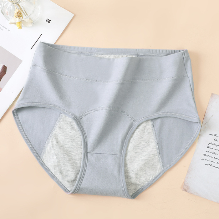 Ženske gaćice od pamuka s visokim strukom za menstruaciju – zaštita od curenja, higijenske, plus veličina