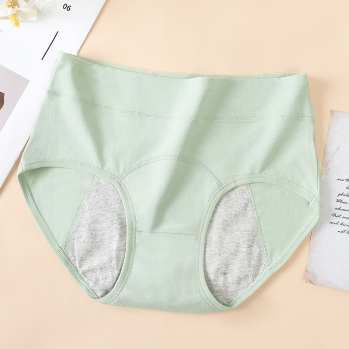 Ženske gaćice od pamuka s visokim strukom za menstruaciju – zaštita od curenja, higijenske, plus veličina