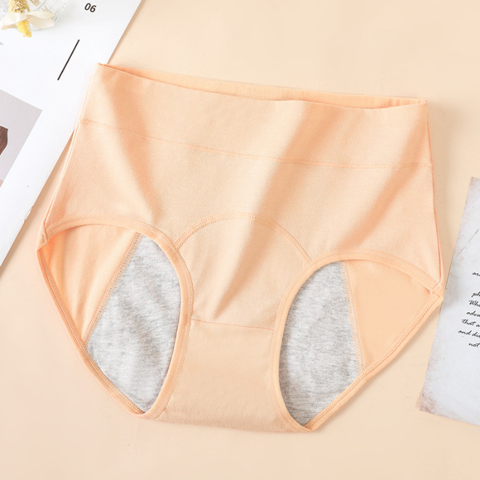 Ženske gaćice od pamuka s visokim strukom za menstruaciju – zaštita od curenja, higijenske, plus veličina