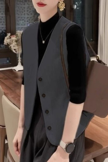 Női ujjatlan mellény francia stílusban, ultra rövid hosszúság (≤40 cm), V-nyakú, rayon anyag gyapjú töltettel, 2025 tavasz