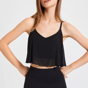 Ženski top za jogu, Slim fit, Poliester 95%+, rameni remeni nisu uklonjivi, Ljeto 2025